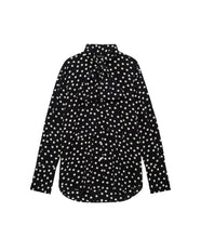 Ruby Shirt-  Black and White Double Dot Jacquard