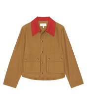 The Swingy Jacket- Rust w/ Bright Red