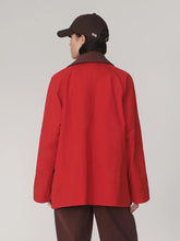 Rylan Mid Length Jacket- Washed Red