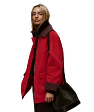 Rylan Mid Length Jacket- Washed Red