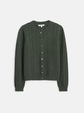 Sally Pointelle Cardigan- Heather Forest