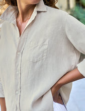 Eileen Relaxed Button-Up Shirt- Sand
