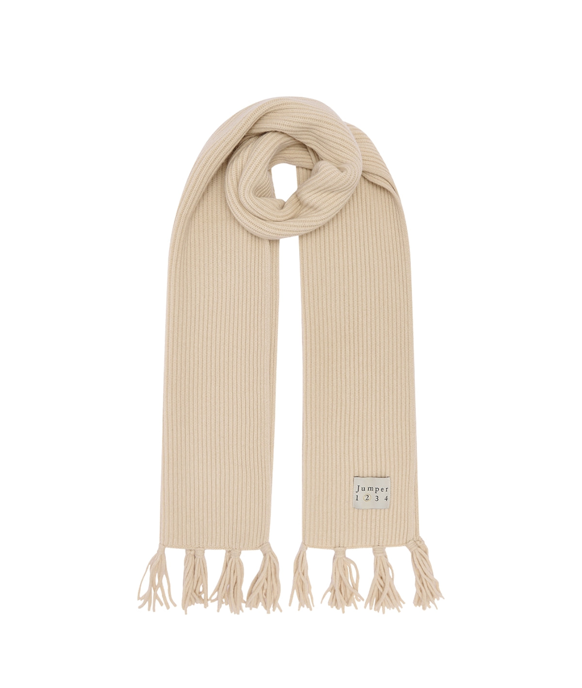 Rib Tassle Scarf- Macaroon