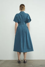 Shea Button Front Midi Dress- Denim