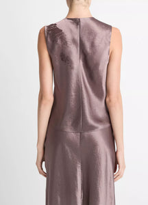 Embroidered Shell- B' Smoky Berry