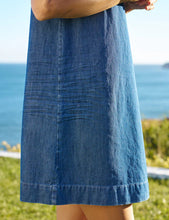 Shell Dress- Distressed Indigo Washed Denim