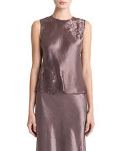 Embroidered Shell- B' Smoky Berry