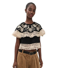 Shiloh Embellished Short Sleeve Top- Black