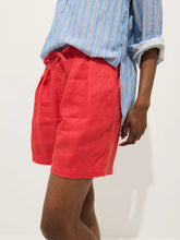 Hudson Short in Linen- Chili