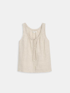 Sidney Top in Linen- Flax