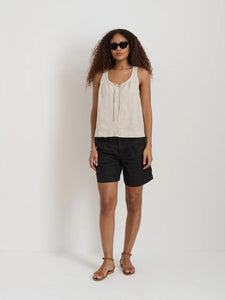 Sidney Top in Linen- Flax