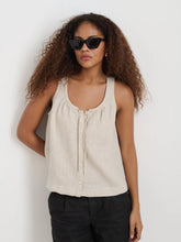 Sidney Top in Linen- Flax