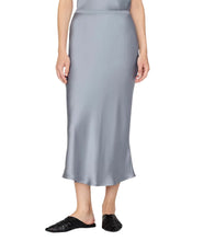 Bar Silk Skirt- Pastel Blue