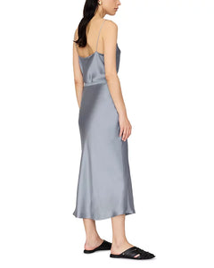 Bar Silk Skirt- Pastel Blue