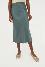 Bar Silk Skirt- Dark Teal