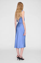 Bar Silk Skirt- Storm Blue