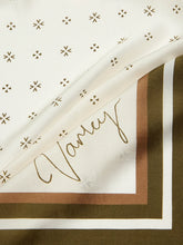 Silk Signature Scarf- Pristine/ Golden Bronze