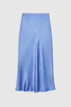 Bar Silk Skirt- Storm Blue