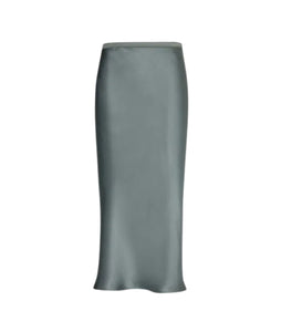 Bar Silk Skirt- Dark Teal
