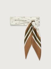 Silk Signature Scarf- Pristine/ Golden Bronze