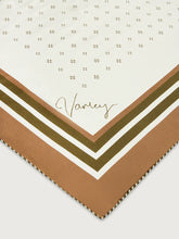 Silk Signature Scarf- Pristine/ Golden Bronze