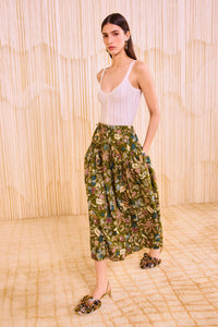 Rosen Tie Waist Skirt- Lichen