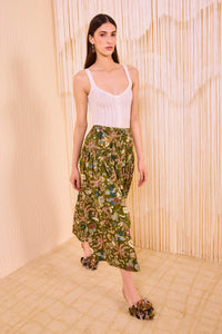 Rosen Tie Waist Skirt- Lichen