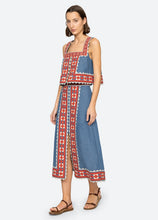 Stina Chambray Midi Skirt- Multi