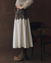 The Regency Skirt- Cream W/ Western Lace Print