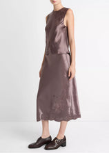 Embroidered Slip Skirt- B-Smoky Berry