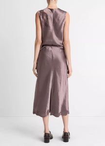Embroidered Slip Skirt- B-Smoky Berry