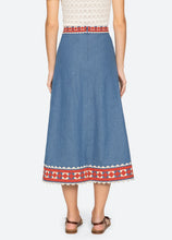 Stina Chambray Midi Skirt- Multi