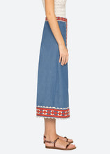 Stina Chambray Midi Skirt- Multi