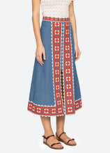 Stina Chambray Midi Skirt- Multi
