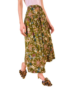 Rosen Tie Waist Skirt- Lichen