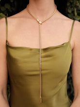 Serpentina Lariat- Clear Crystal