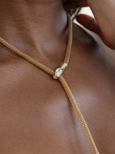 Serpentina Lariat- Clear Crystal