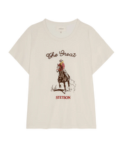 The Boxy Crew Stetson Graphic-  Washed White