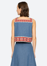 Stina Chambray Sleeveless Top- Multi