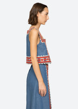 Stina Chambray Sleeveless Top- Multi
