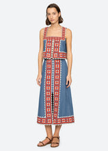 Stina Chambray Sleeveless Top- Multi
