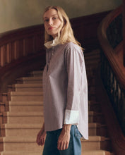 The Ruffle Neck Shirt- Yorkshire Stripe