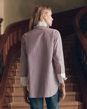 The Ruffle Neck Shirt- Yorkshire Stripe