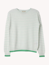Tipped Little Stripe Crew- Noor/ Lily/ Green