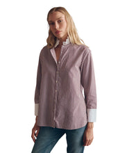 The Ruffle Neck Shirt- Yorkshire Stripe