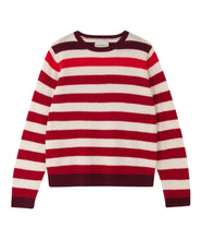 Gradient Stripe Crew- Burgundy/ Oatmeal/ Rose/ Dull Red