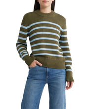 Alise Sweater- Olive Sky Stripe