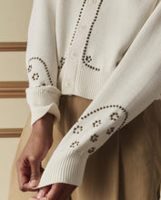 The Studded Cardigan- Natural