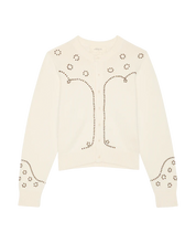 The Studded Cardigan- Natural