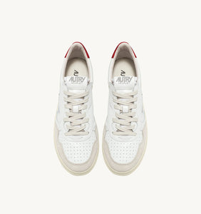 Medalist Low- Suede/ White/ Red